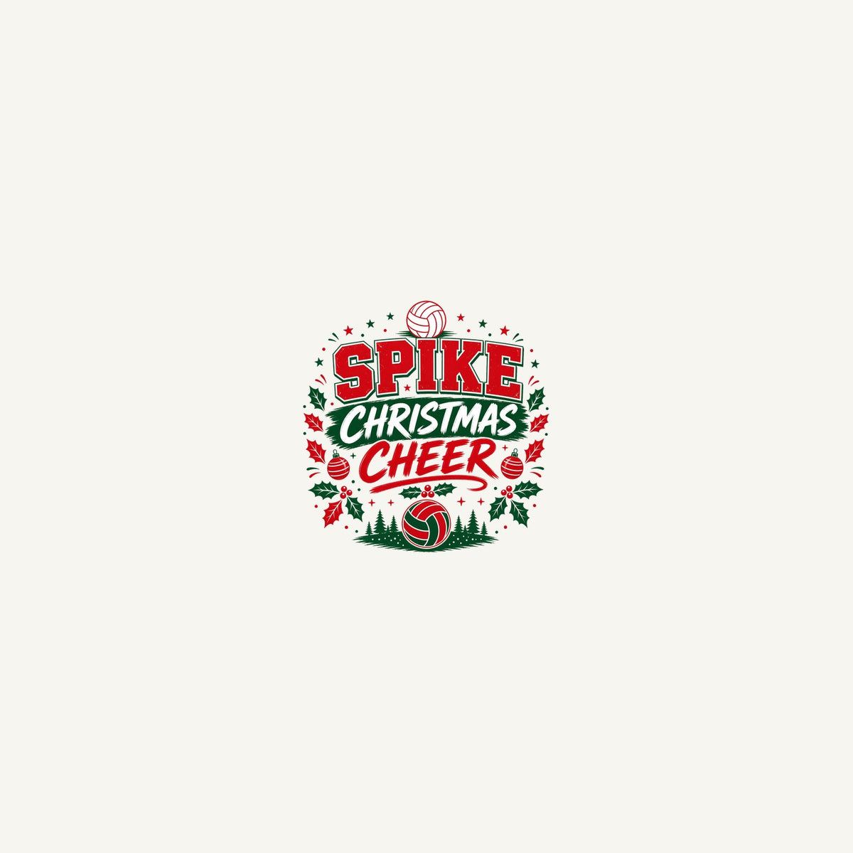 Spike Christmas Cheer Volleyball Personalised Beach Towel