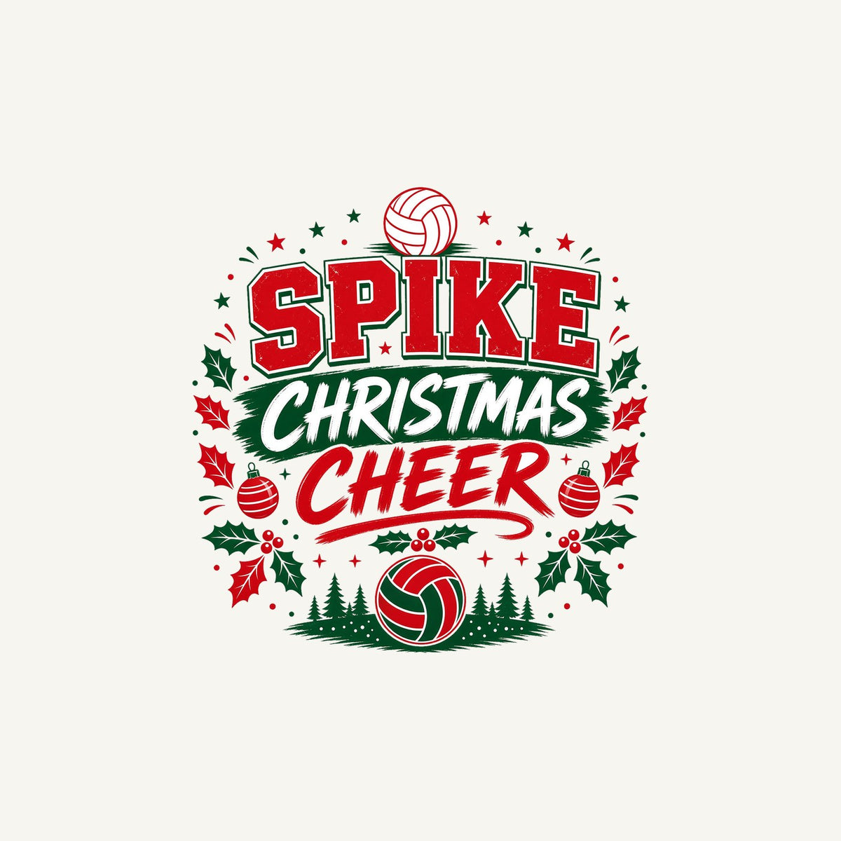 Spike Christmas Cheer Volleyball Personalised Christmas Mug