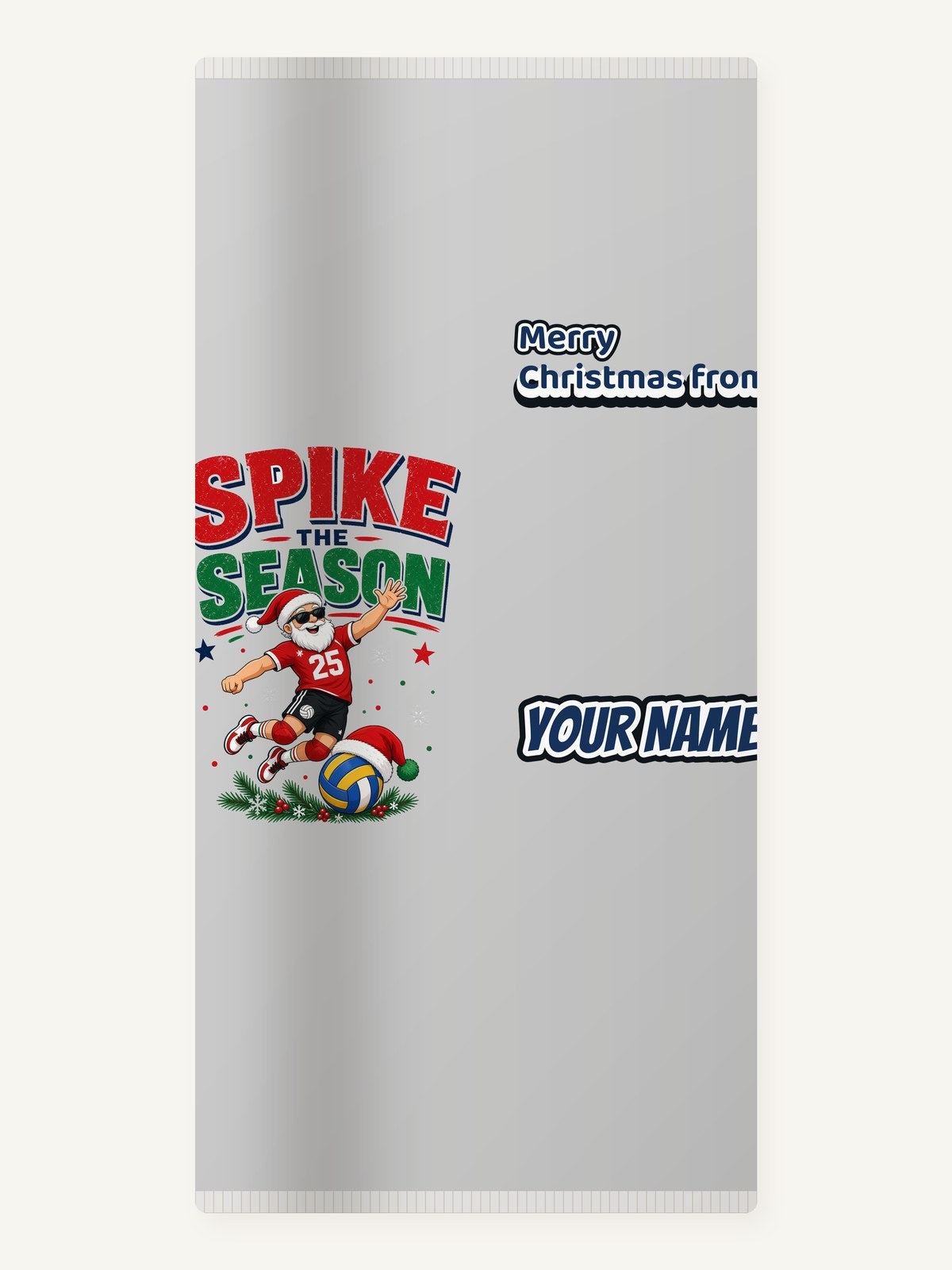 Spike The Season Volleyball Personalised Beach Towel