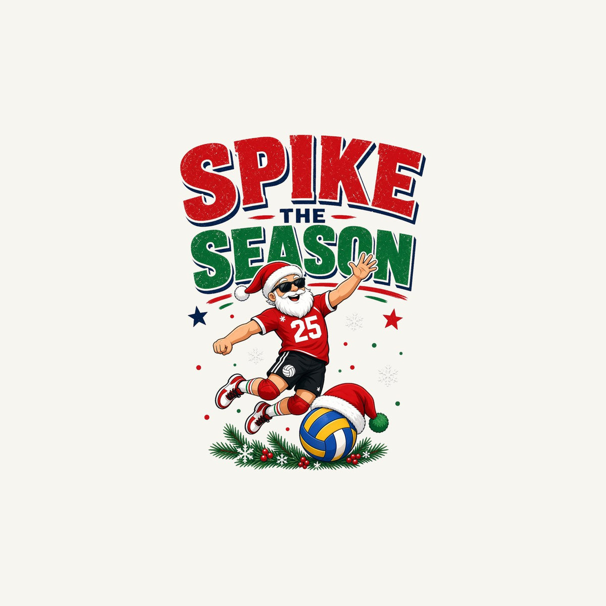 Spike The Season Volleyball Personalised Christmas Mug