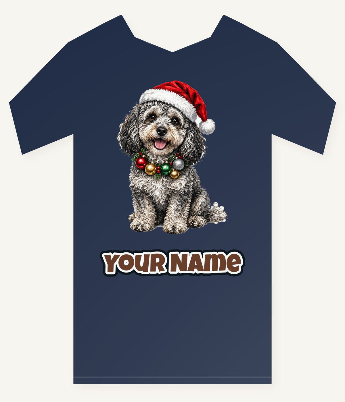 Spoodle Christmas Personalised Kids Tee and Baby Bodysuit