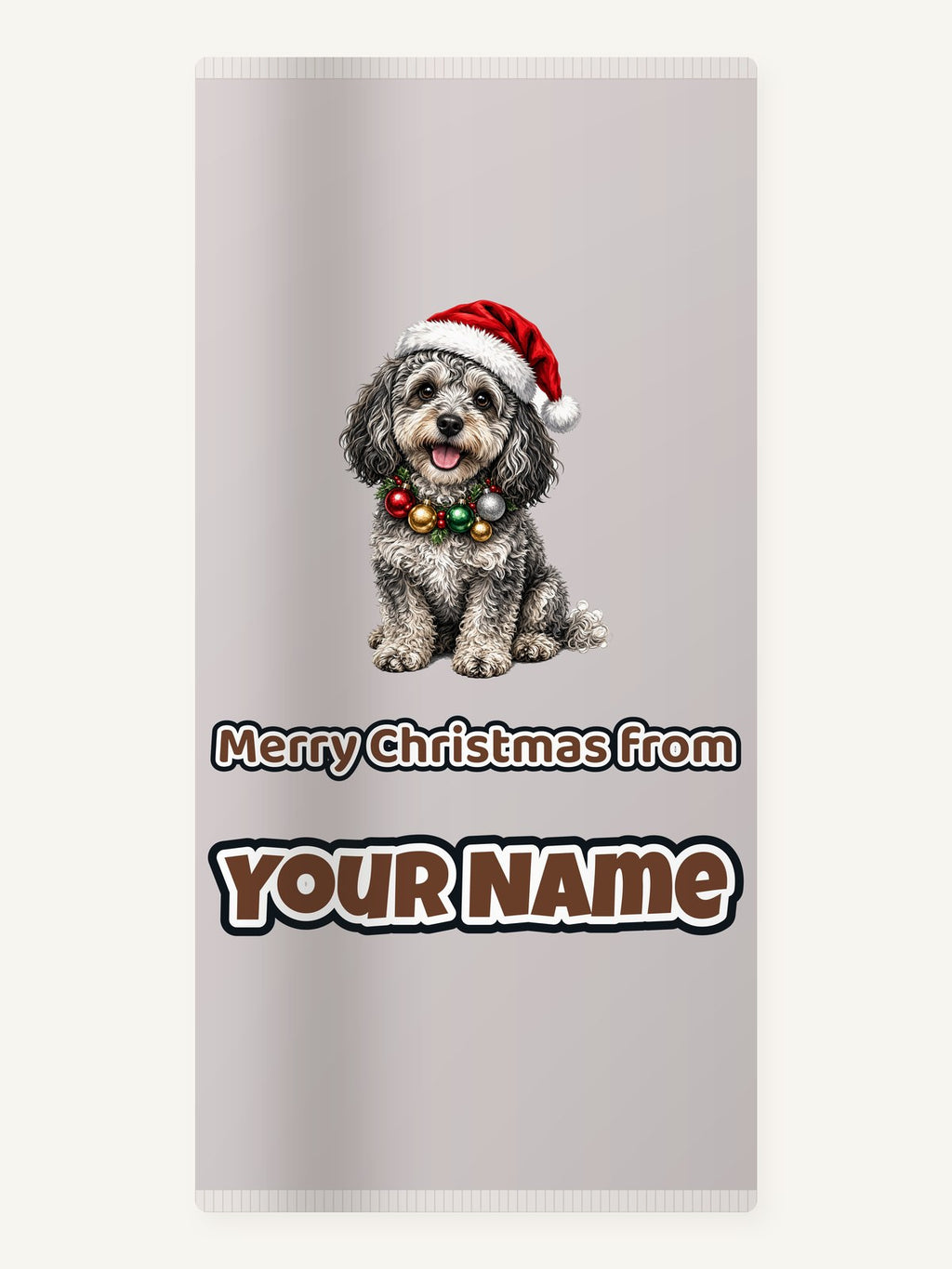 Spoodle Christmas Personalised Beach Towel