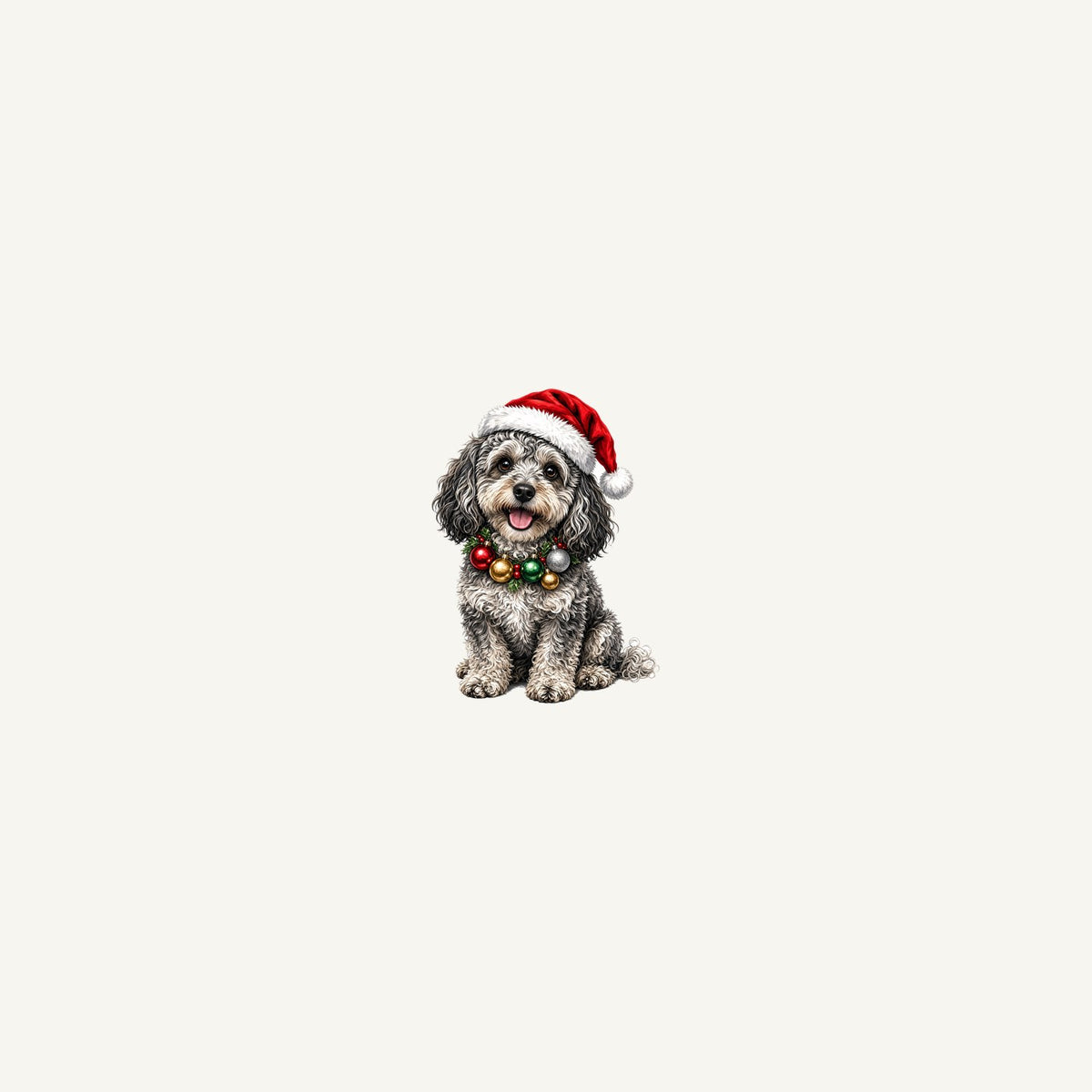 Spoodle Christmas Personalised Beach Towel