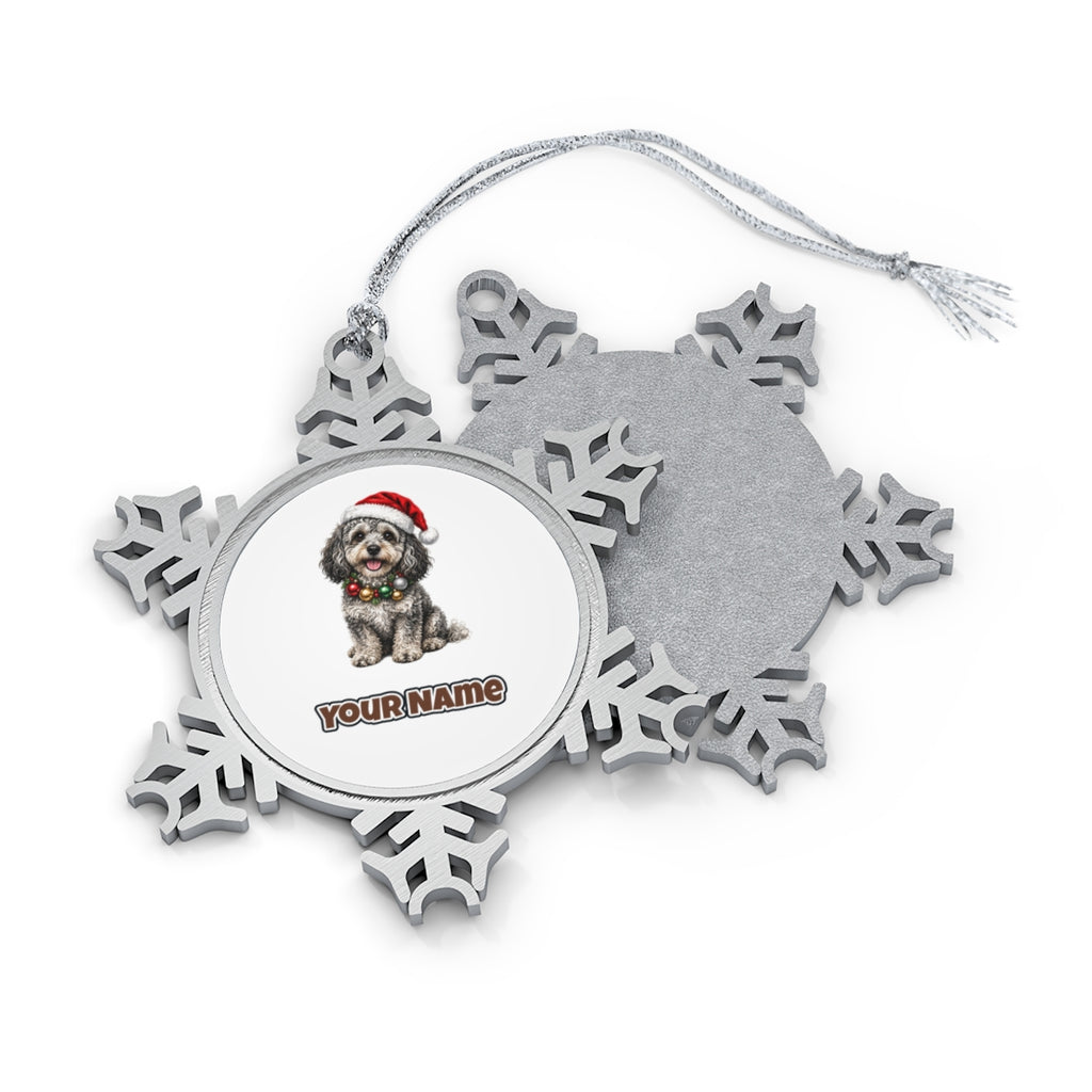 Spoodle Personalised Pewter Christmas Ornament