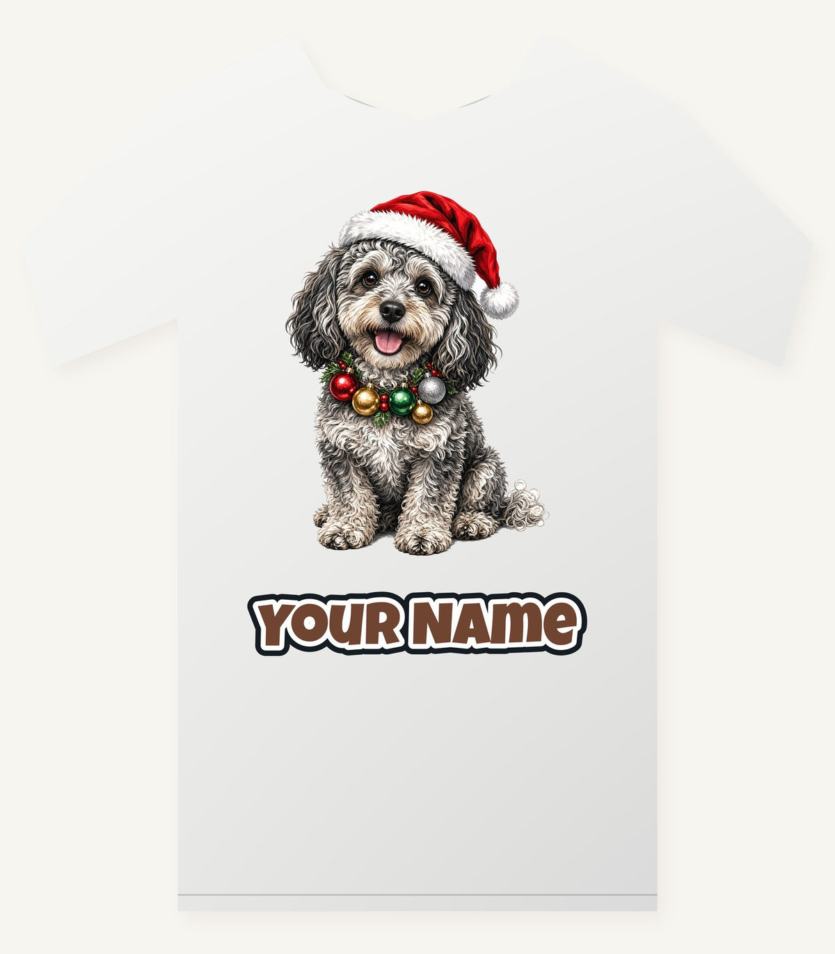 Spoodle Christmas Personalised Christmas T-Shirt and Hoodie
