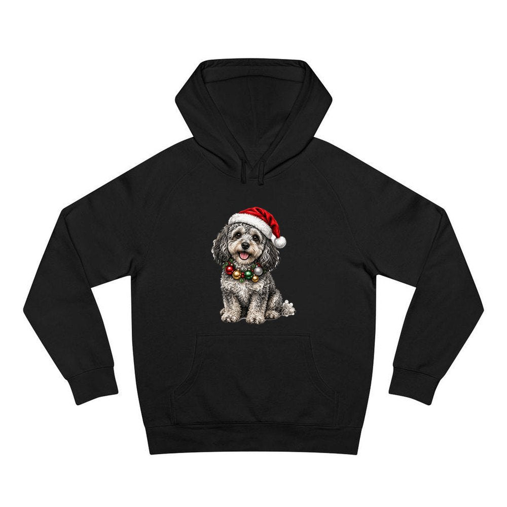 Spoodle personalised Christmas hoodie in black