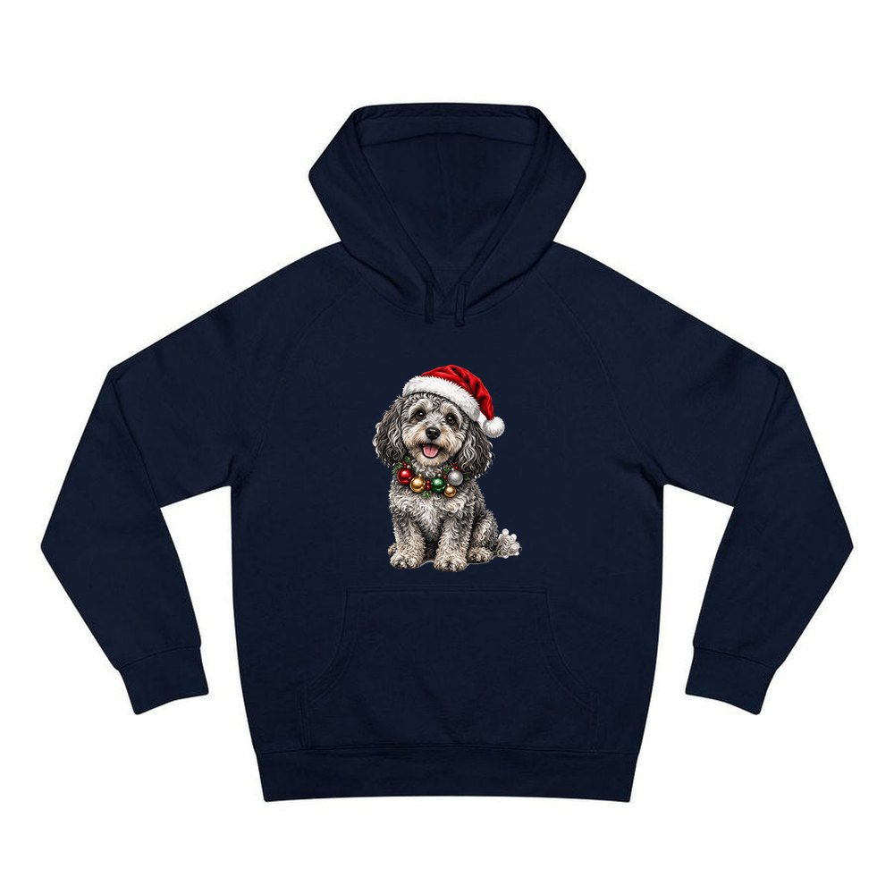 Spoodle personalised Christmas hoodie in navy