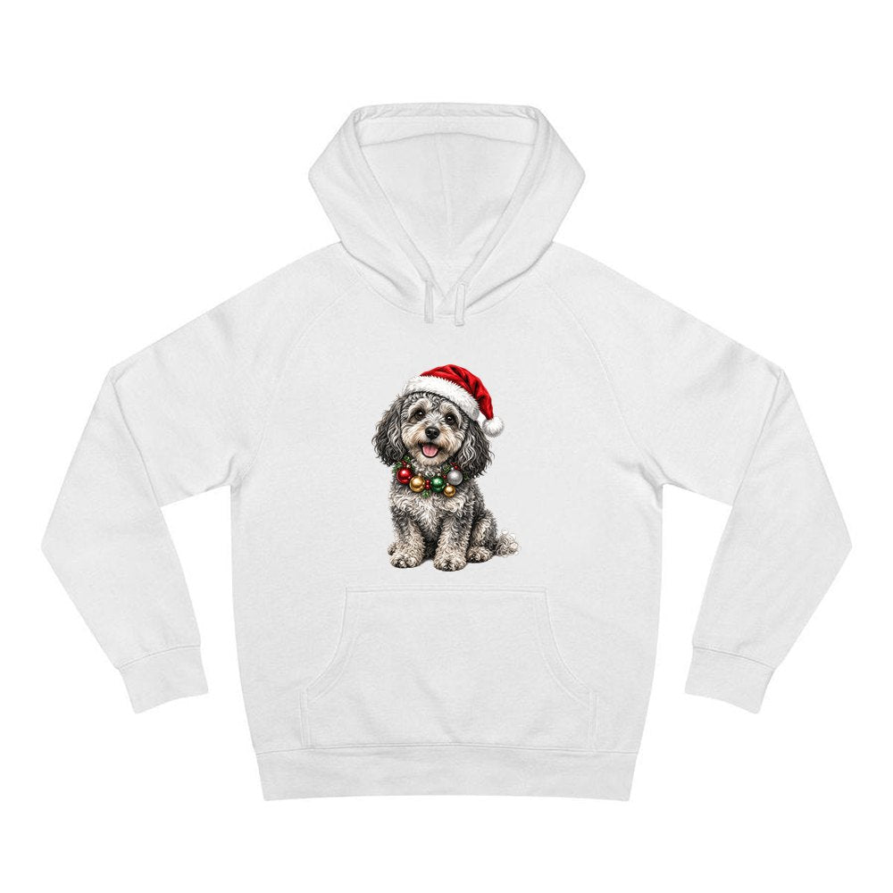 Spoodle personalised Christmas hoodie in white