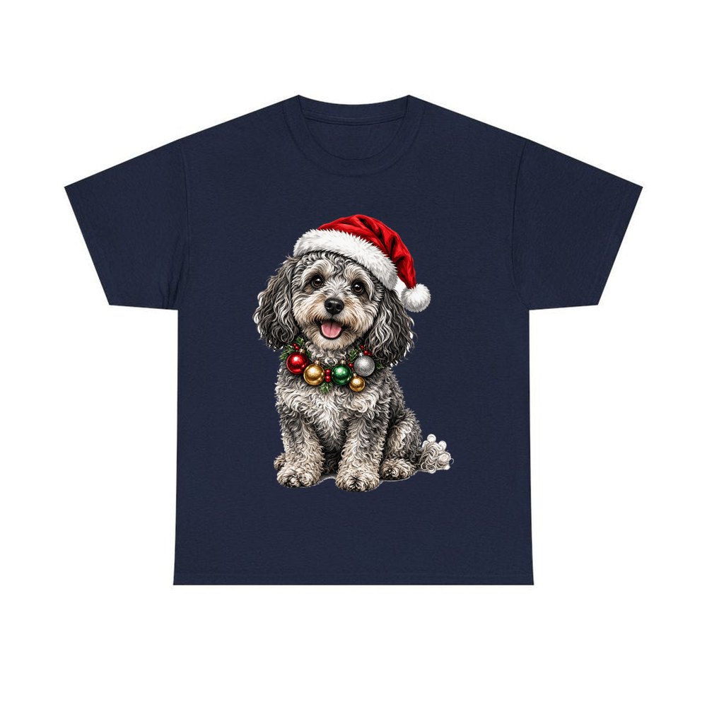 Spoodle personalised Christmas T-shirt in navy