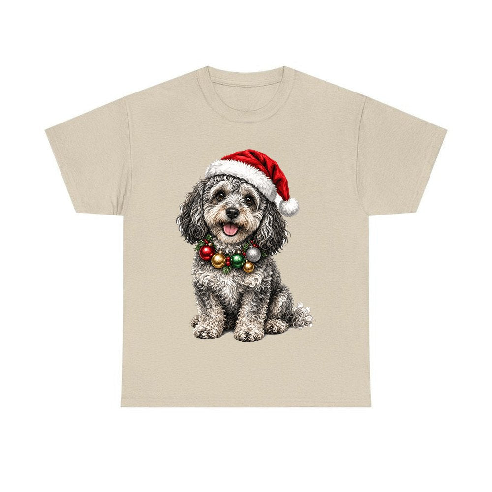 Spoodle personalised Christmas T-shirt in sand