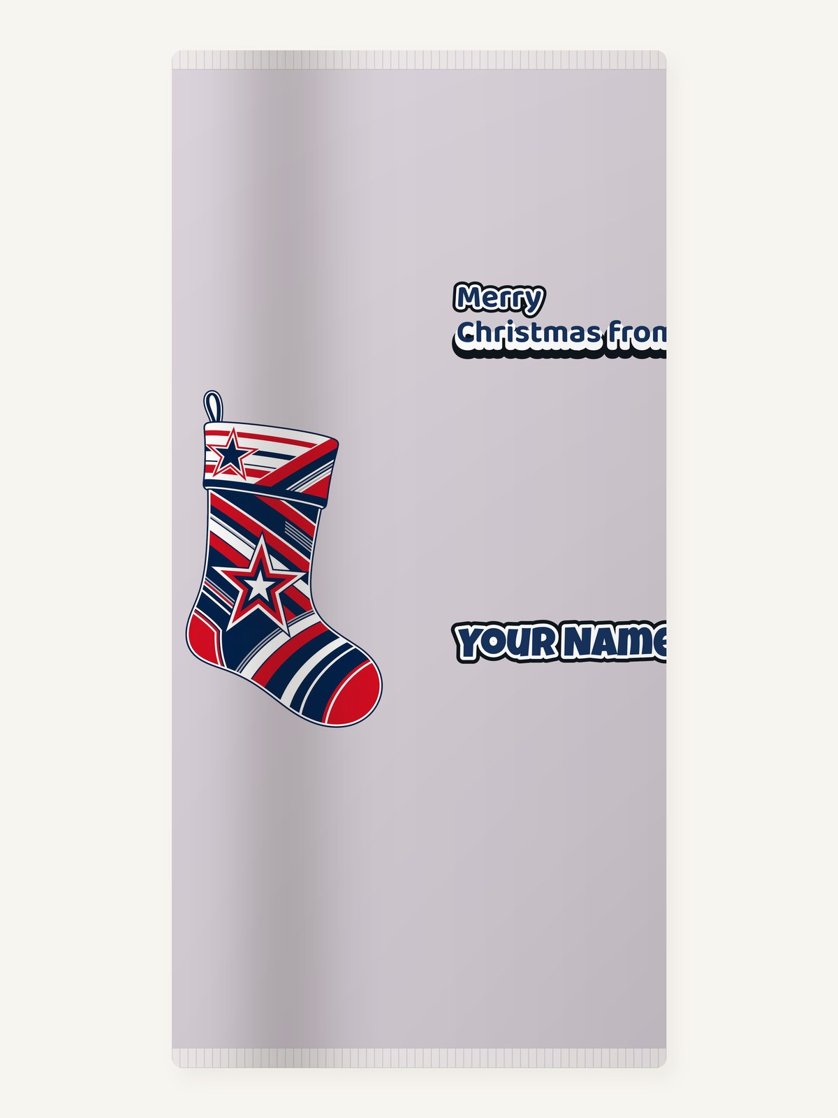 Sports Jersey Christmas Stocking Personalised Beach Towel