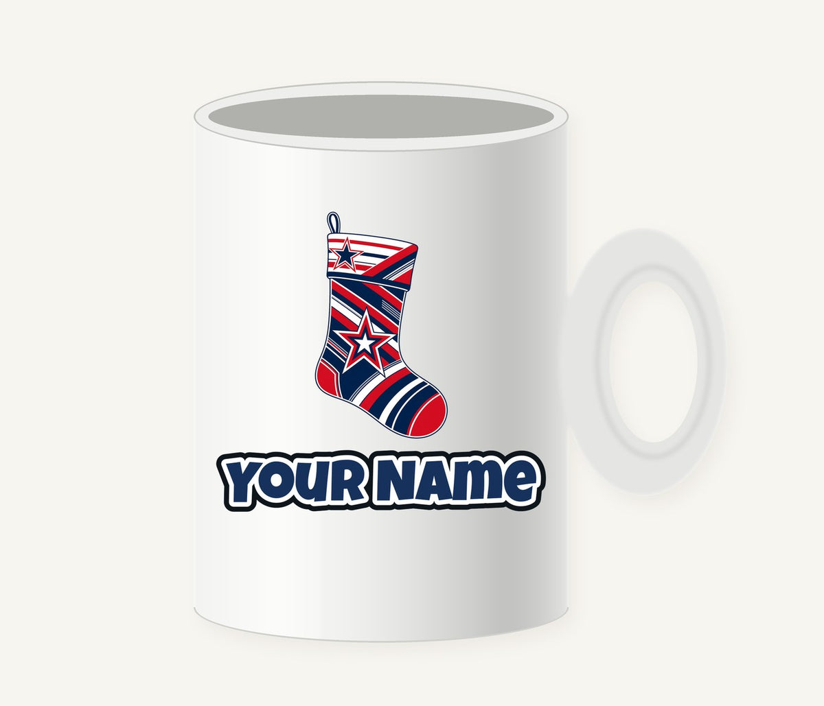 Sports Jersey Christmas Stocking Personalised Christmas Mug