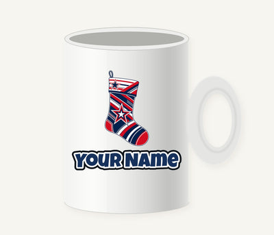 Sports Jersey Christmas Stocking Personalised Christmas Mug