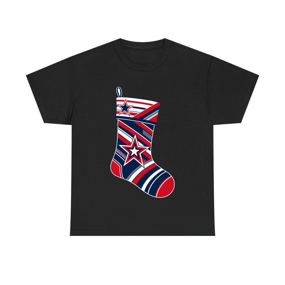 Sports Jersey Christmas Stocking personalised Christmas T-shirt in black