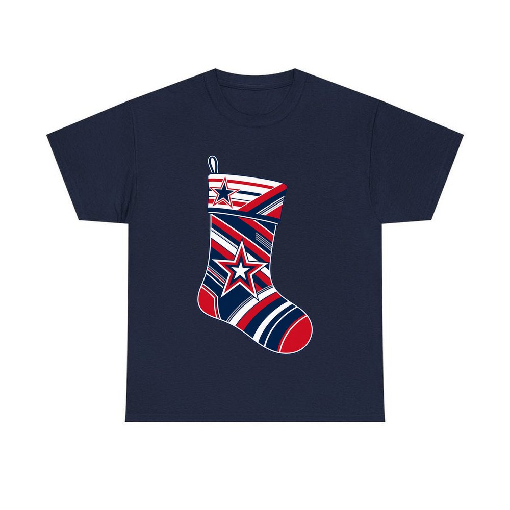Sports Jersey Christmas Stocking personalised Christmas T-shirt in navy
