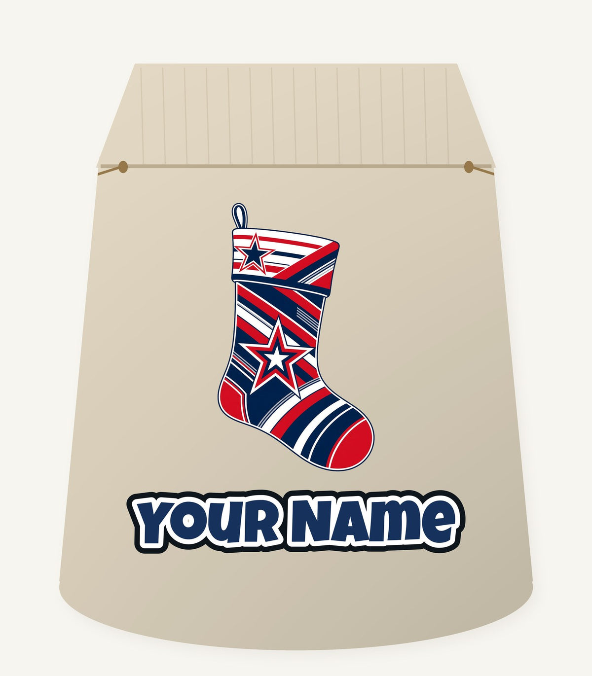 Sports Jersey Christmas Stocking Personalised Santa Sack
