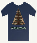 Stacked Log Christmas Tree Personalised Kids Tee and Baby Bodysuit
