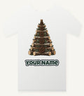 Stacked Log Christmas Tree Personalised Christmas T-Shirt and Hoodie