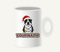 Staffy in Christmas Lights Personalised Christmas Mug