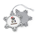Staffy in Christmas Lights Personalised Pewter Christmas Ornament