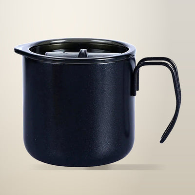 Stainless Steel Vacuum Insulated Coffee Cup with Lid, Black, 320 ml