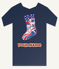 Stars And Waves Beach Stocking Personalised Kids Tee and Baby Bodysuit