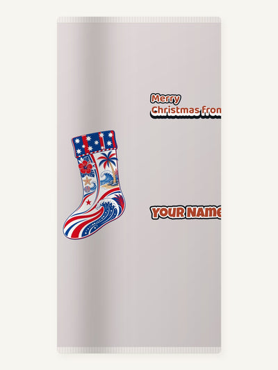 Stars And Waves Beach Stocking Personalised Beach Towel
