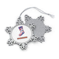 Stars And Waves Beach Stocking Personalised Pewter Christmas Ornament