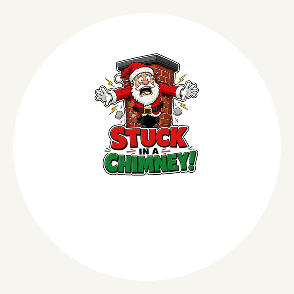 Stuck in a Chimney Personalised Pewter Christmas Ornament