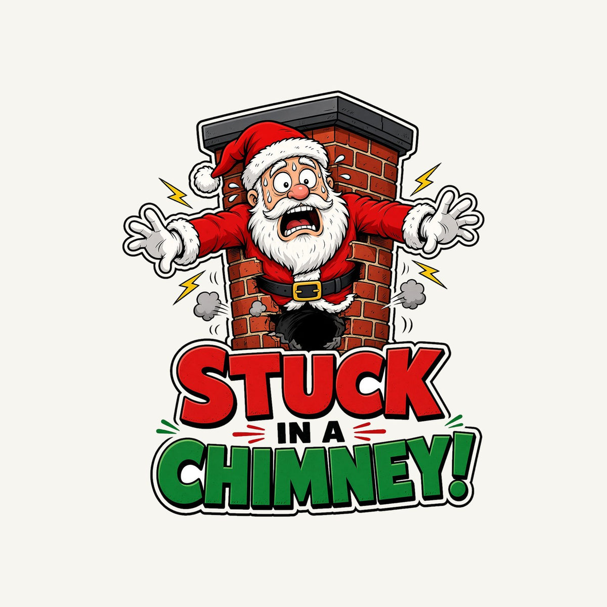 Stuck in a Chimney Personalised Christmas T-Shirt and Hoodie