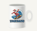 Surfing Santa Hang Loose Personalised Christmas Mug