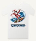 Surfing Santa Hang Loose Personalised Christmas T-Shirt and Hoodie