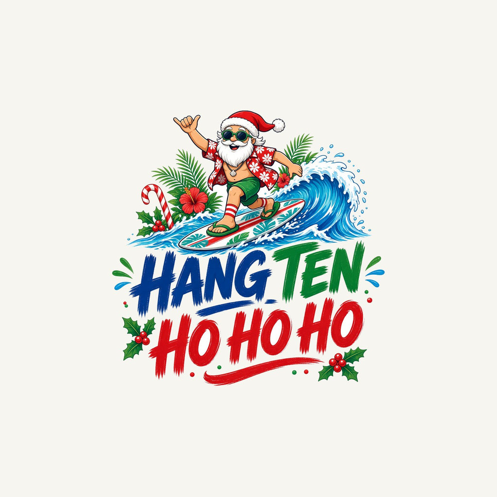 Surfing Santa Ho Ho Ho Personalised Christmas Mug