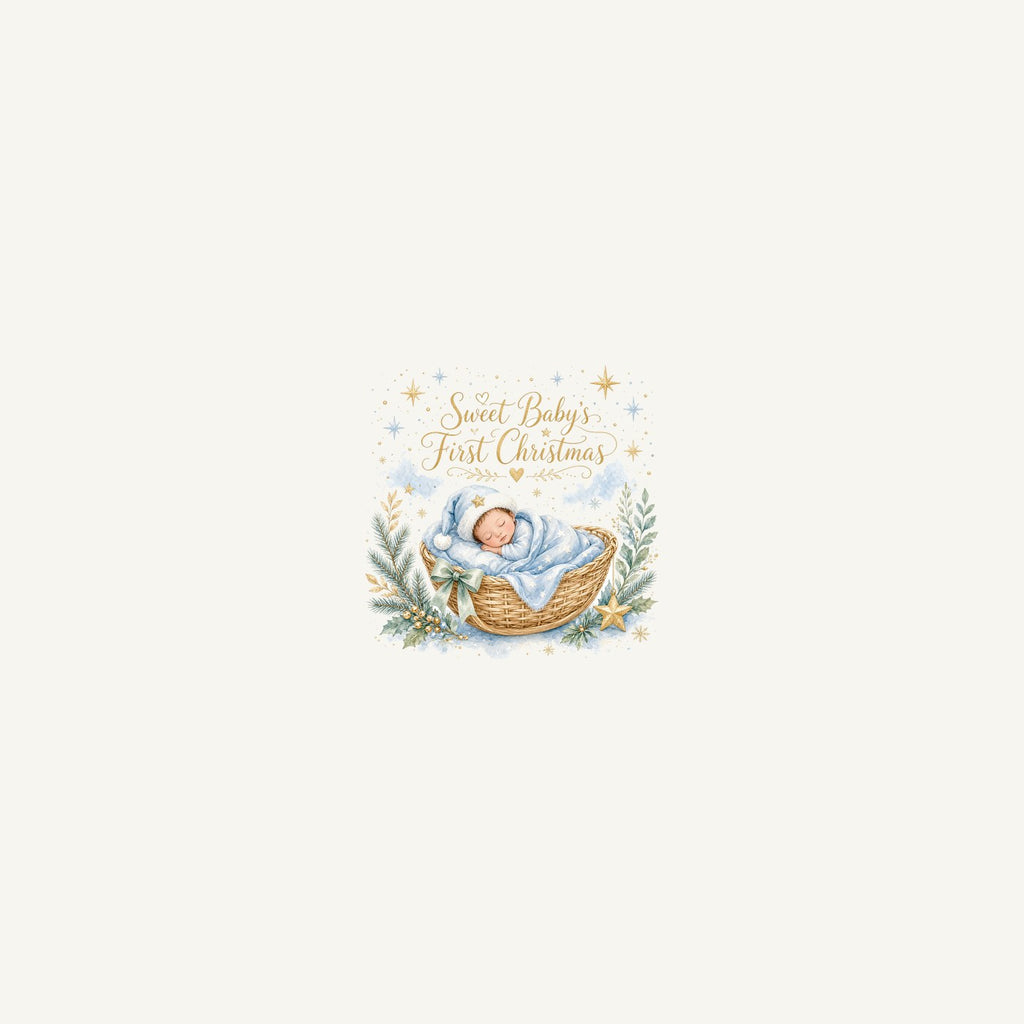 Sweet Baby's First Christmas Personalised Beach Towel
