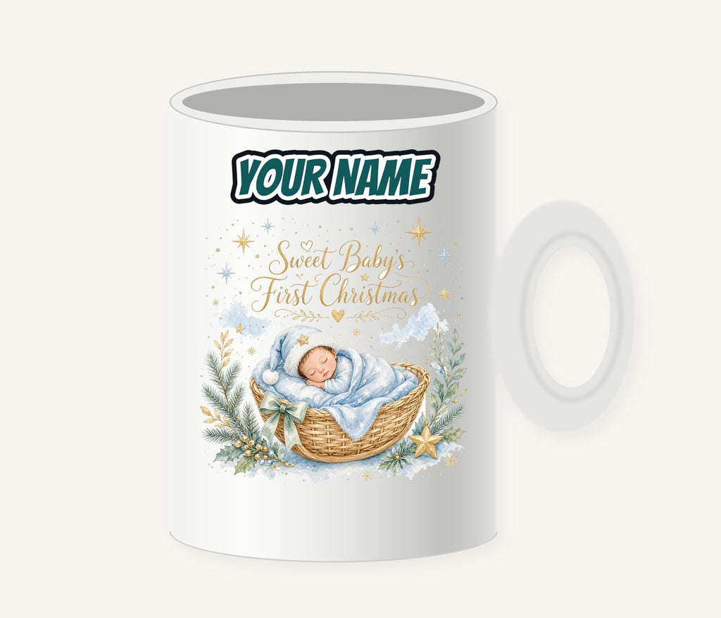 Sweet Baby's First Christmas Personalised Christmas Mug