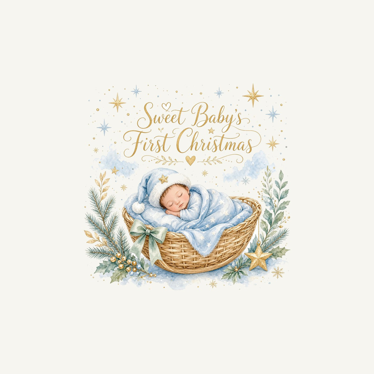 Sweet Baby's First Christmas Personalised Christmas Mug