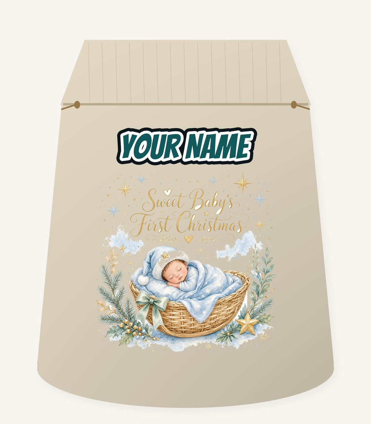 Sweet Baby's First Christmas Personalised Santa Sack
