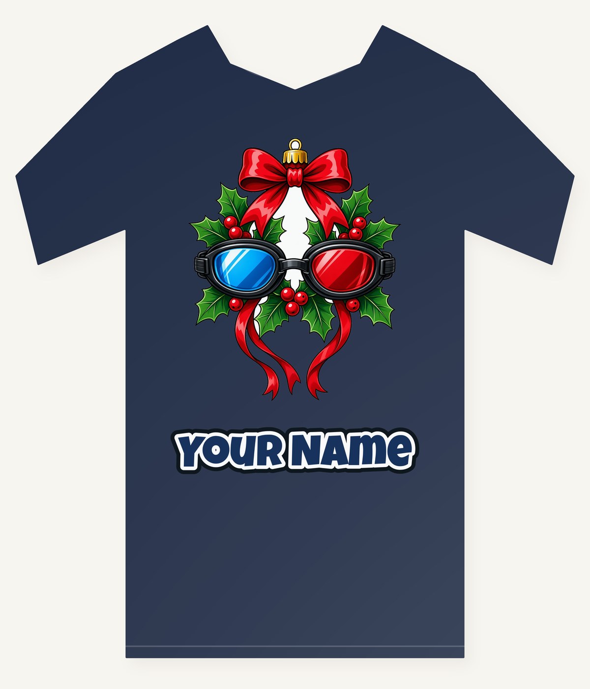 Swimming Goggles Wreath Personalised Kids Tee and Baby Bodysuit
