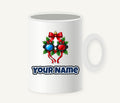 Swimming Goggles Wreath Personalised Christmas Mug