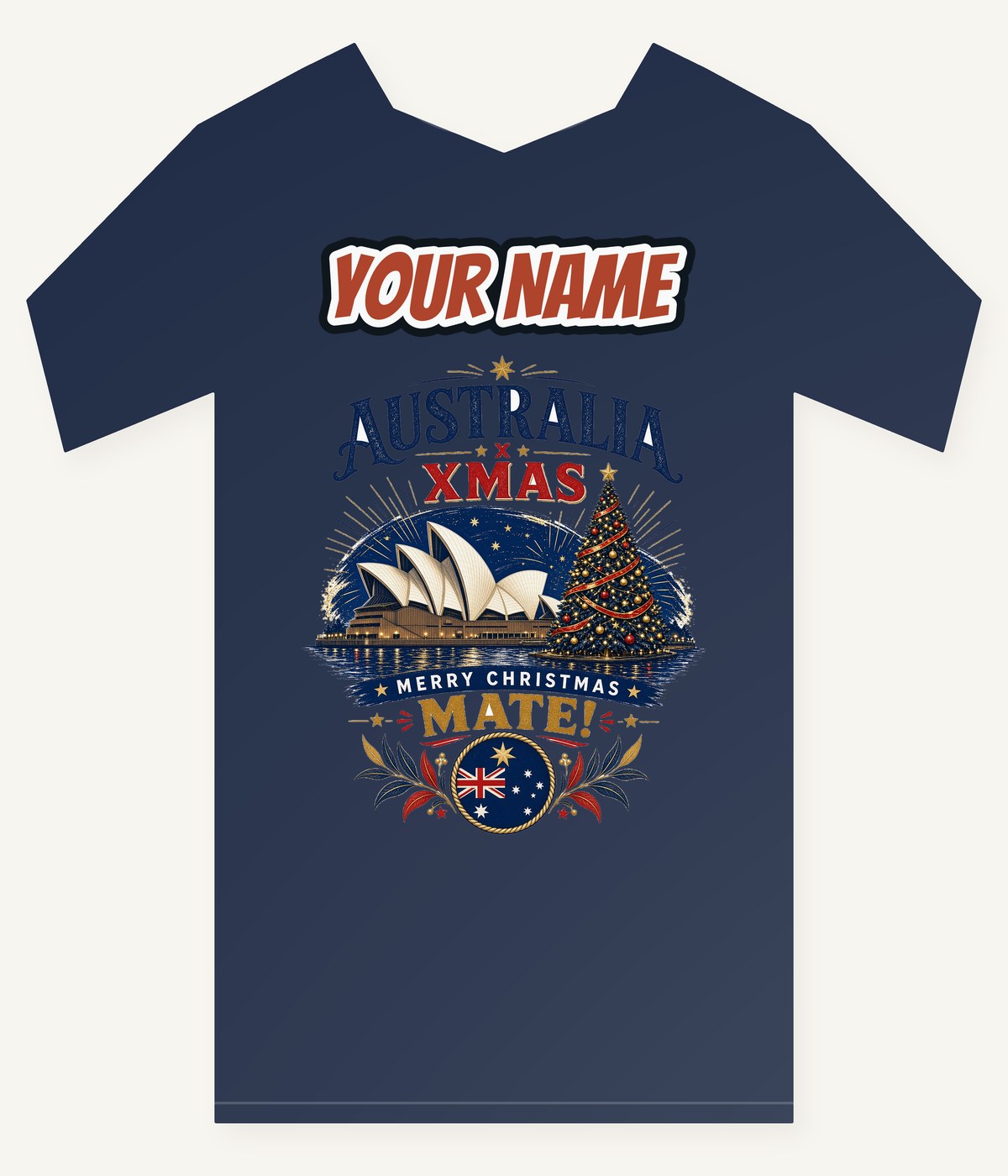Sydney Harbour Christmas Mate Personalised Kids and Baby Christmas Tee