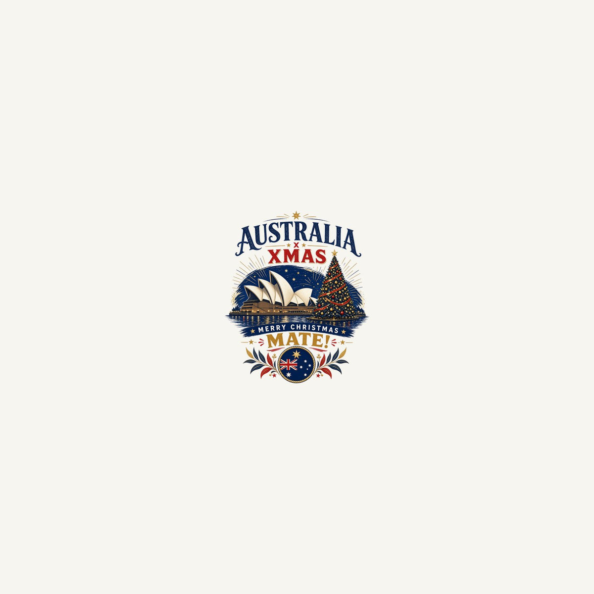Sydney Harbour Christmas Mate Personalised Beach Towel