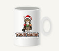 Tabby Cat Christmas Personalised Christmas Mug