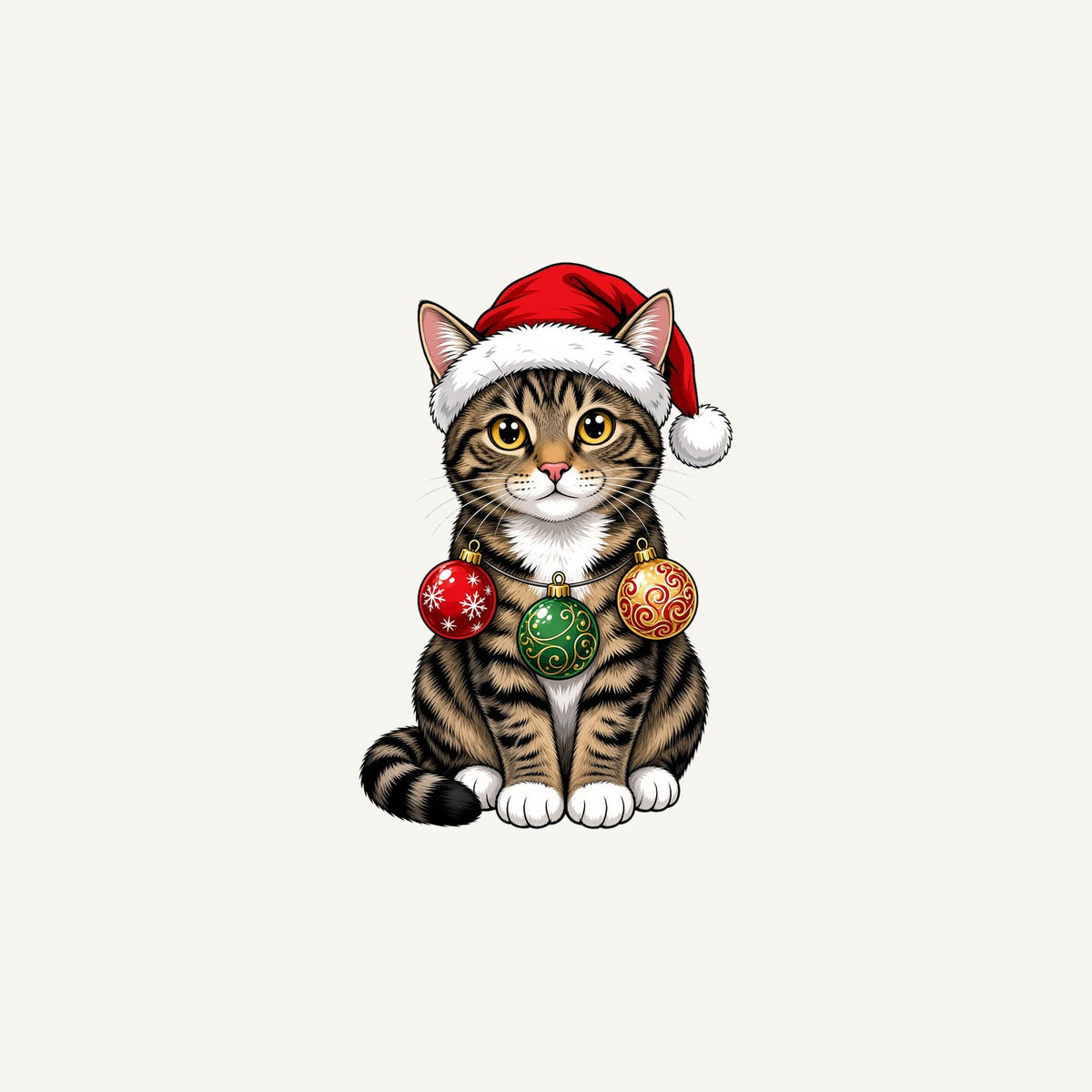 Tabby Cat Christmas Personalised Christmas Mug
