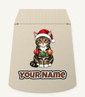 Tabby Cat Christmas Personalised Santa Sack
