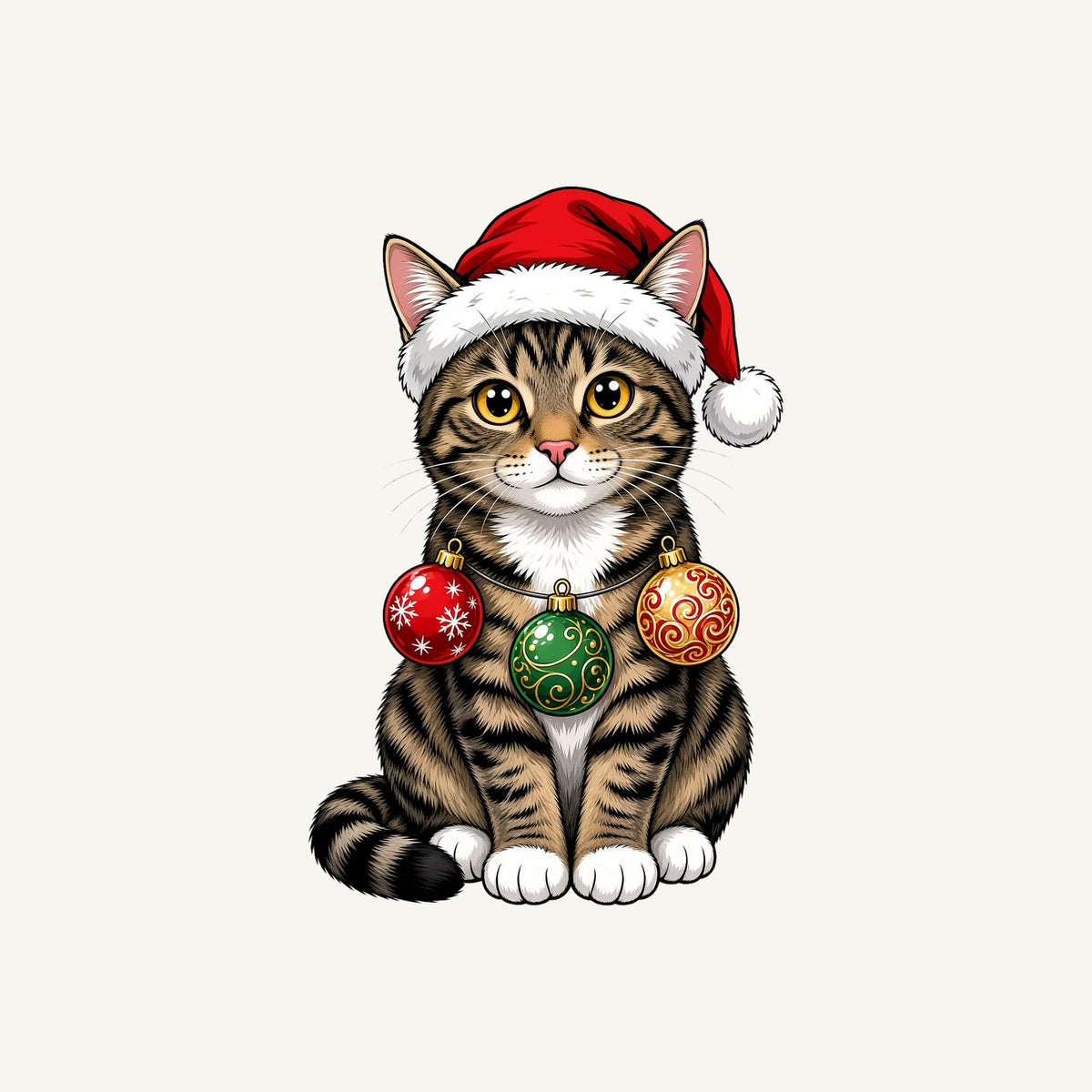 Tabby Cat Christmas Personalised Santa Sack