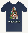Tall Gingerbread Lolly House Personalised Kids Tee and Baby Bodysuit