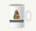 Tall Gingerbread Lolly House Personalised Christmas Mug