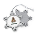 Tall Gingerbread Lolly House Personalised Pewter Christmas Ornament