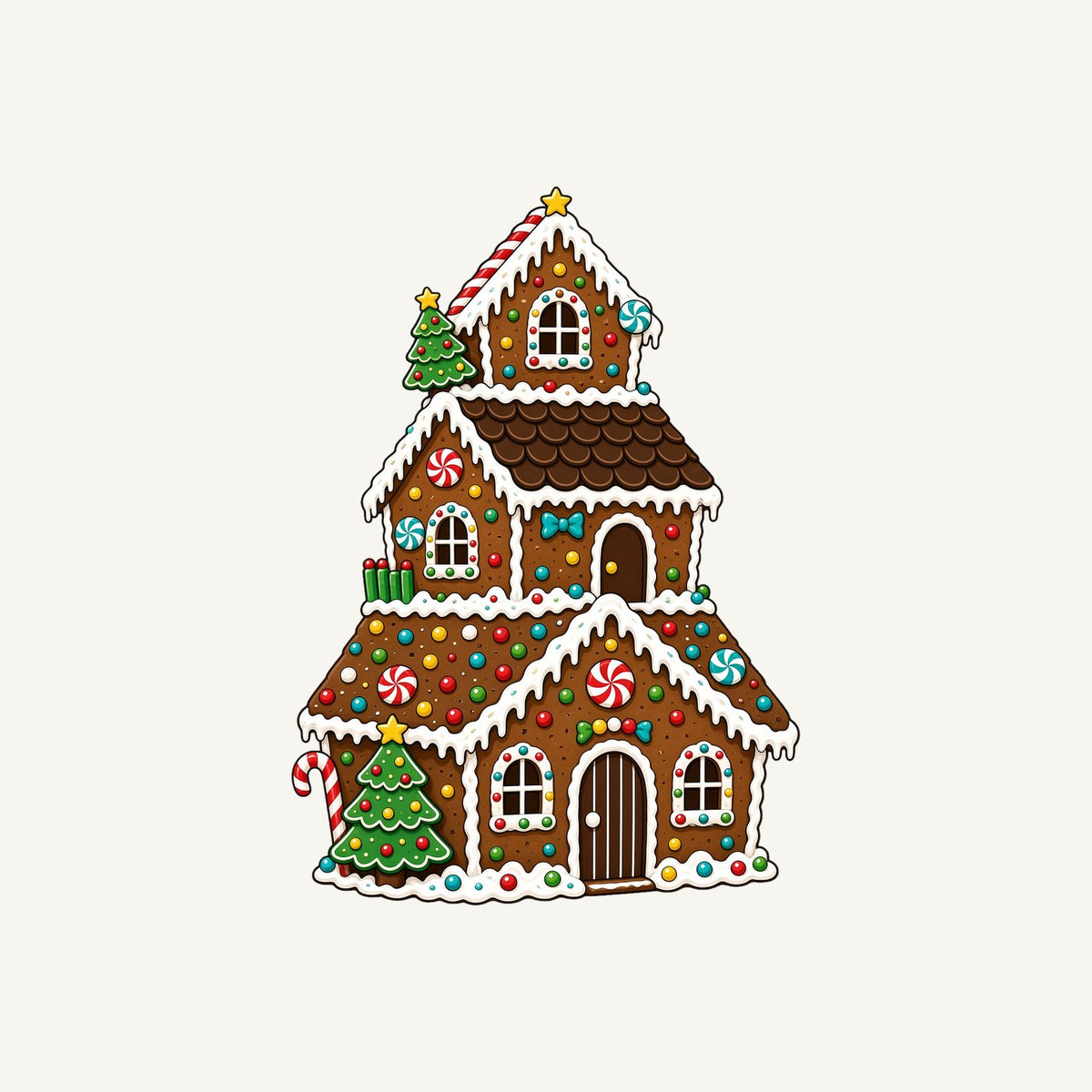 Tall Gingerbread Lolly House Personalised Christmas T-Shirt and Hoodie