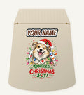 Tangled Christmas Lights Dog Personalised Santa Sack
